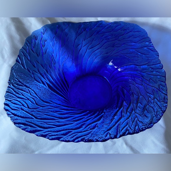 “Metsä"' Bowl by Pertti Kallioinen for Lasisepät Mäntsälä Finnish MCM Blue Bowl - Picture 3 of 12